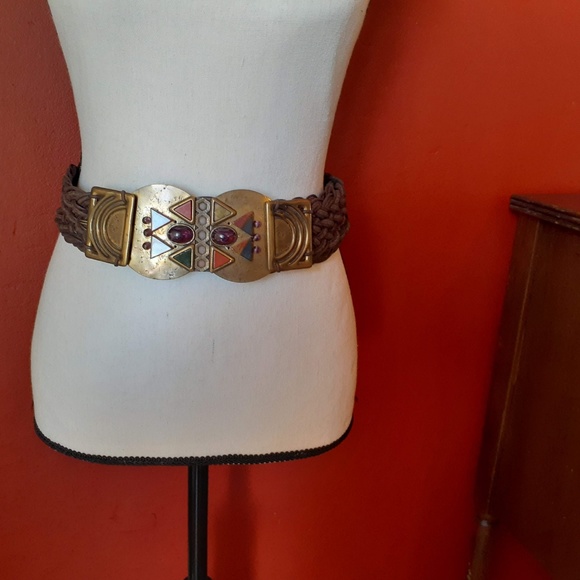 Marjorie Baer belt with aggregate stone buckle main image 5